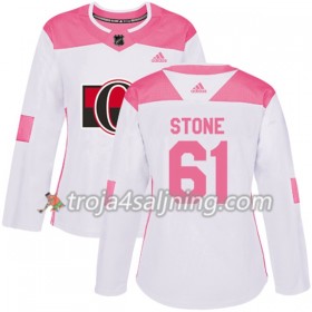 Ottawa Senators tröja Mark Stone 61 Vit 2017-2018 Adidas Rosa Fashion Authentic - Dame NHL Tröjor